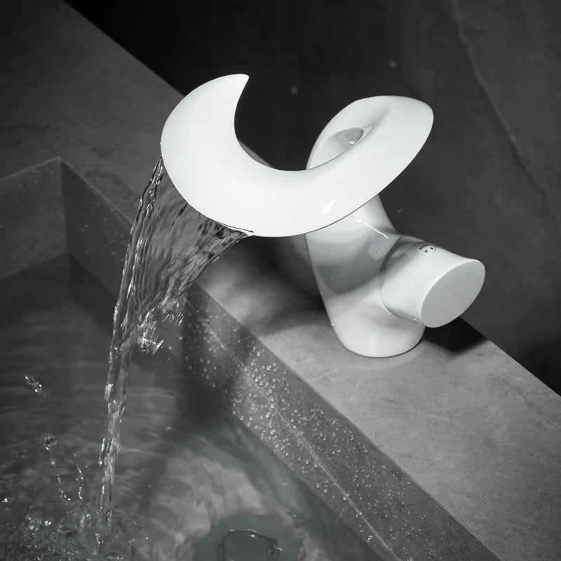 Waterfall Bathroom Faucet | Elegant Swan-Inspired Design for Serenity 8