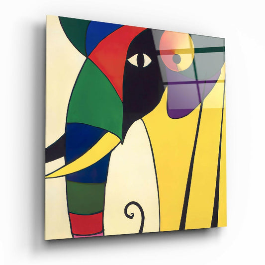 Wassily's Elephant Glass Wall Art  || Designer Collection