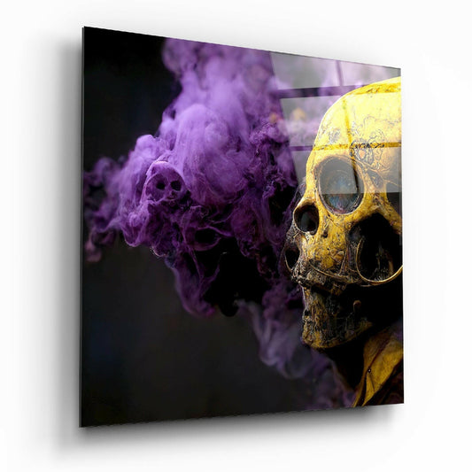 Smoky Skull Glass Wall Art  || Designer Collection