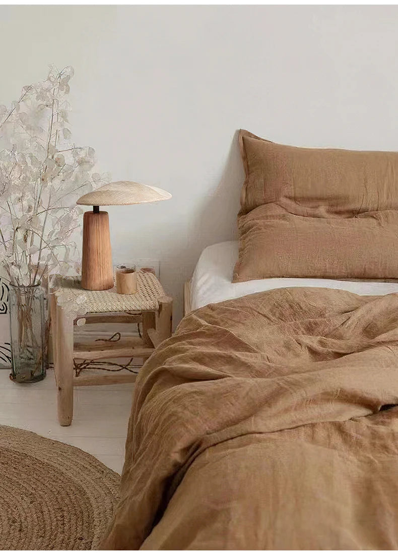 Wabi Sabi Table Lamp | Minimalist Design with Natural Wood Base 2