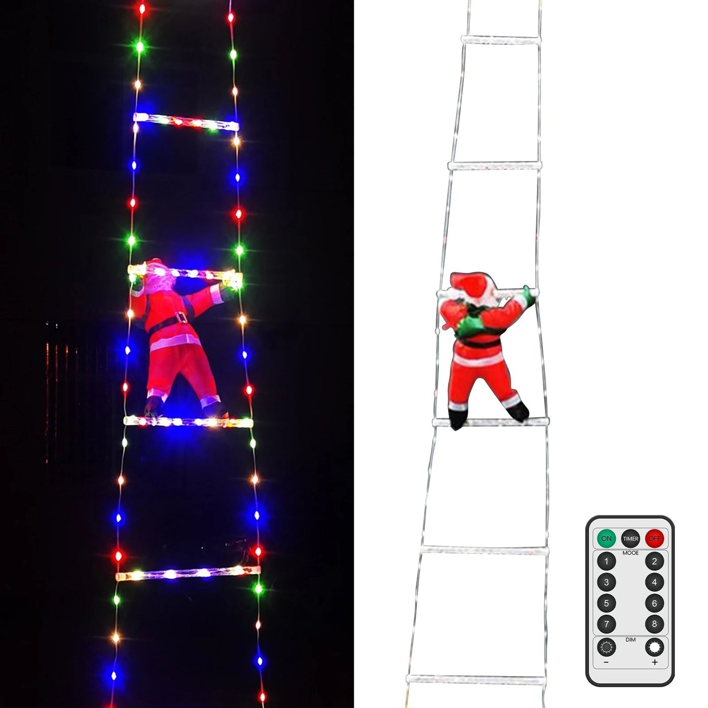 Santa Ladder Decor | Enchanting LED Christmas Decoration 0