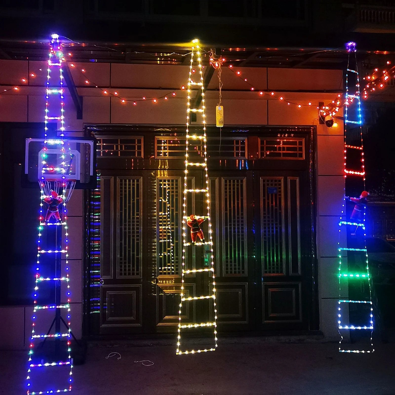 Santa Ladder Decor | Enchanting LED Christmas Decoration 1