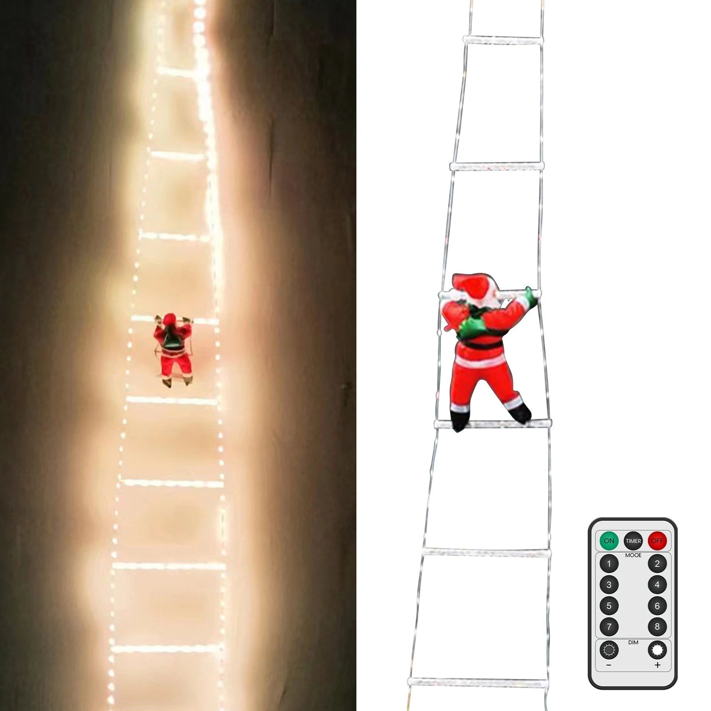 Santa Ladder Decor | Enchanting LED Christmas Decoration 5