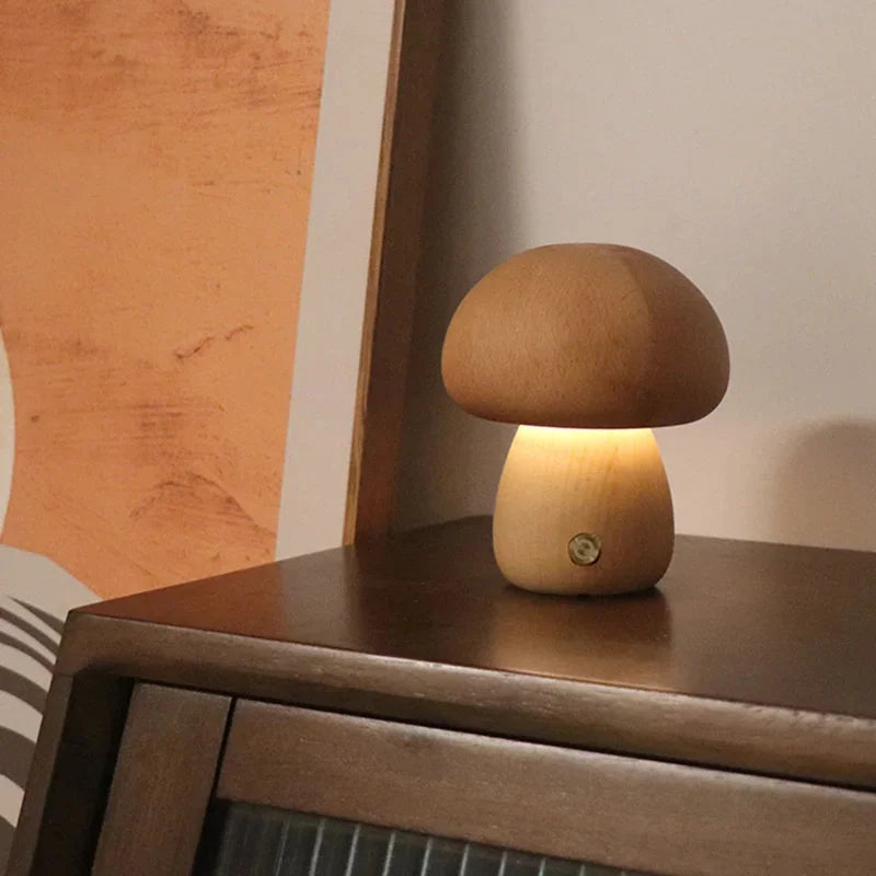 Mushroom Table Lamp | Rechargeable LED with Dimmable Light 5
