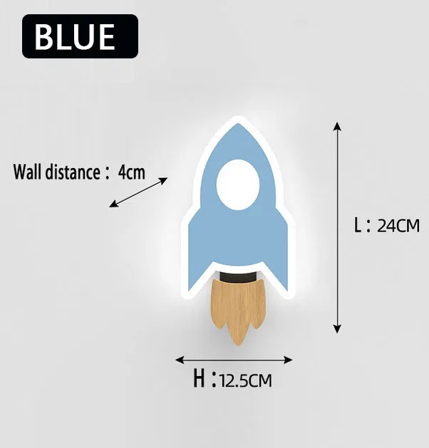 LED Rocket Wall Lamp | Whimsical Design for Children's Spaces 5