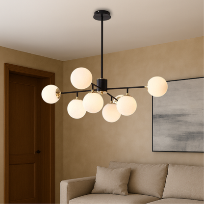 Scandinavian Glass Chandelier | Modern Design with Adjustable Height 1