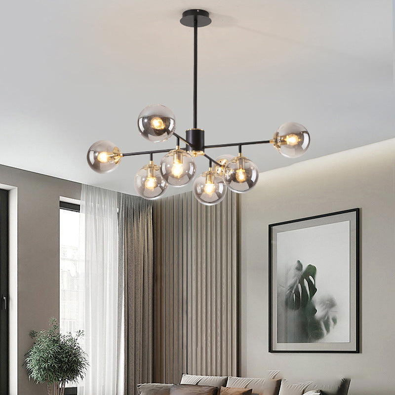 Scandinavian Glass Chandelier | Modern Design with Adjustable Height 2