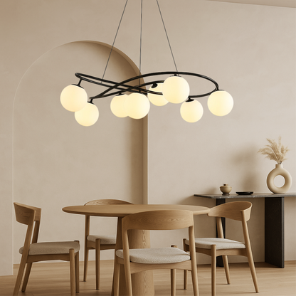 Scandinavian Retro Chandelier | Stylish Black Design for Modern Spaces 0