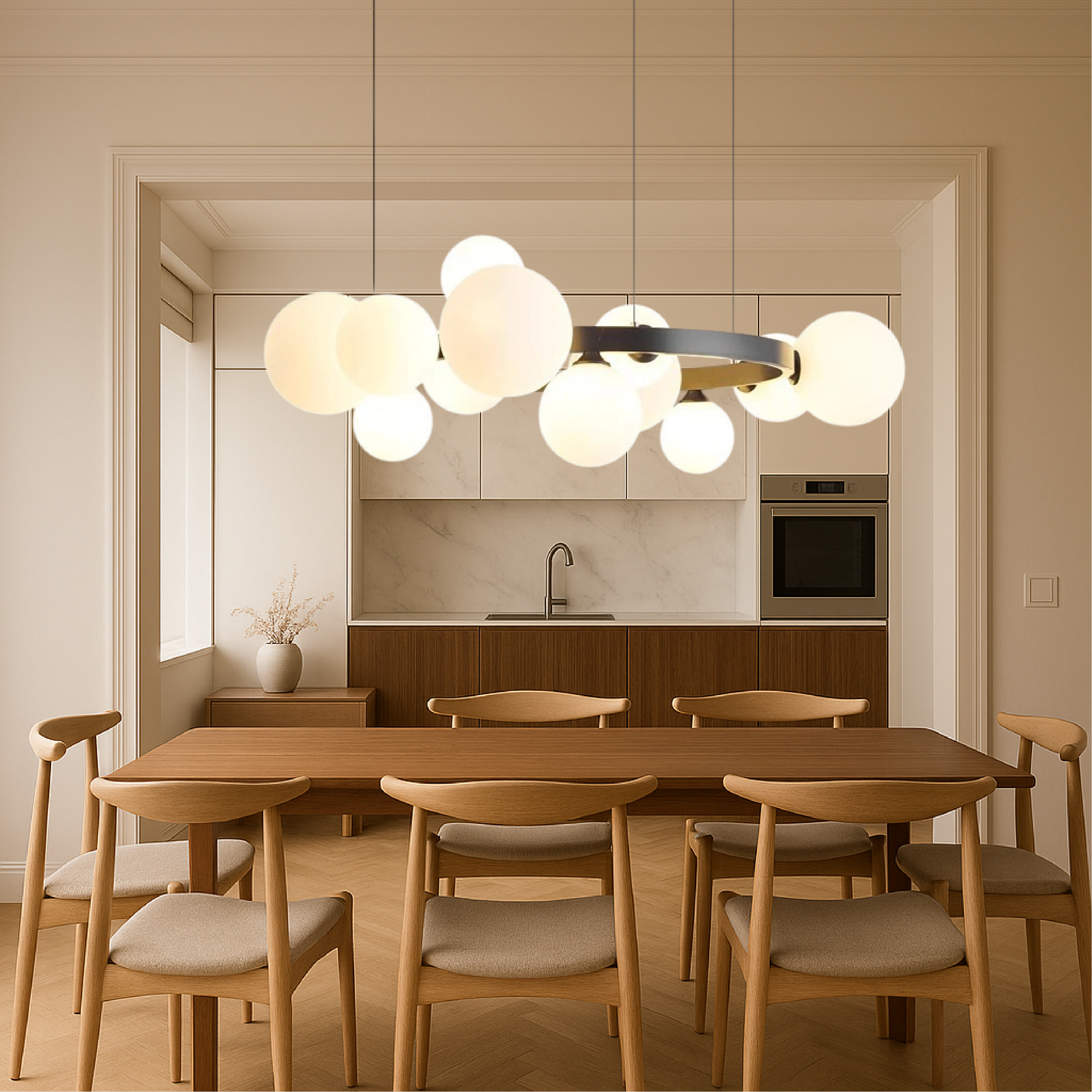 Scandinavian Style Chandelier | Modern Minimalist Design for Living Room 4