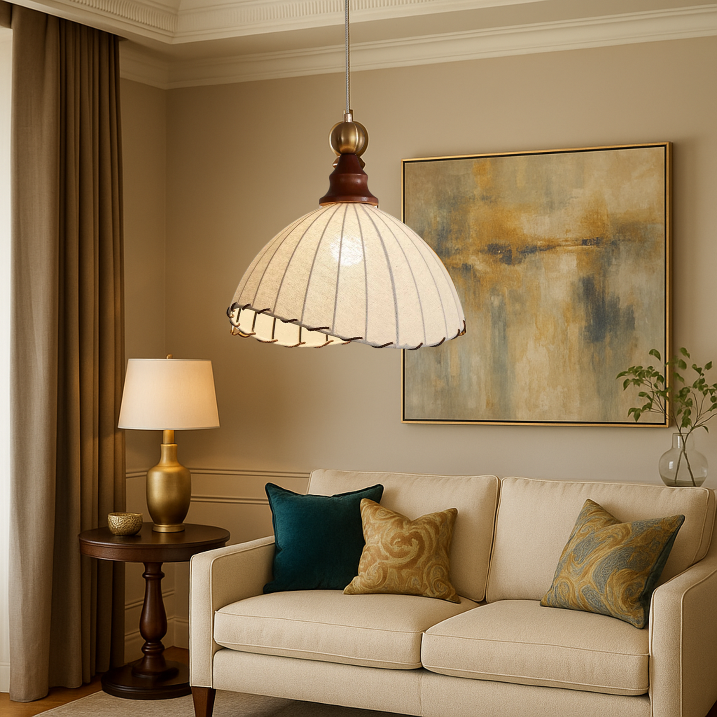Sculptural Pendant Lamp | Contemporary Design with Adjustable Height 1