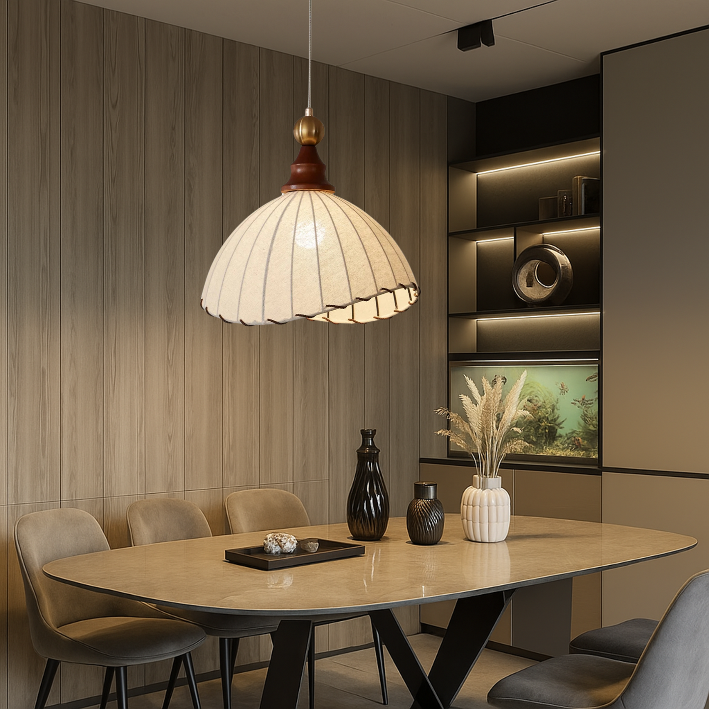 Sculptural Pendant Lamp | Contemporary Design with Adjustable Height 3