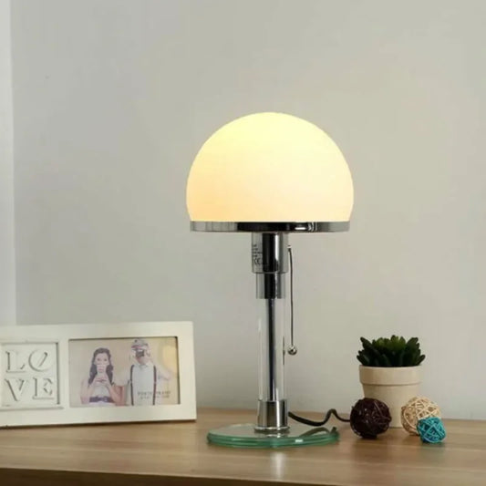 Glass Hemisphere Table Lamp | Bauhaus-Inspired Design with LED Efficiency 1