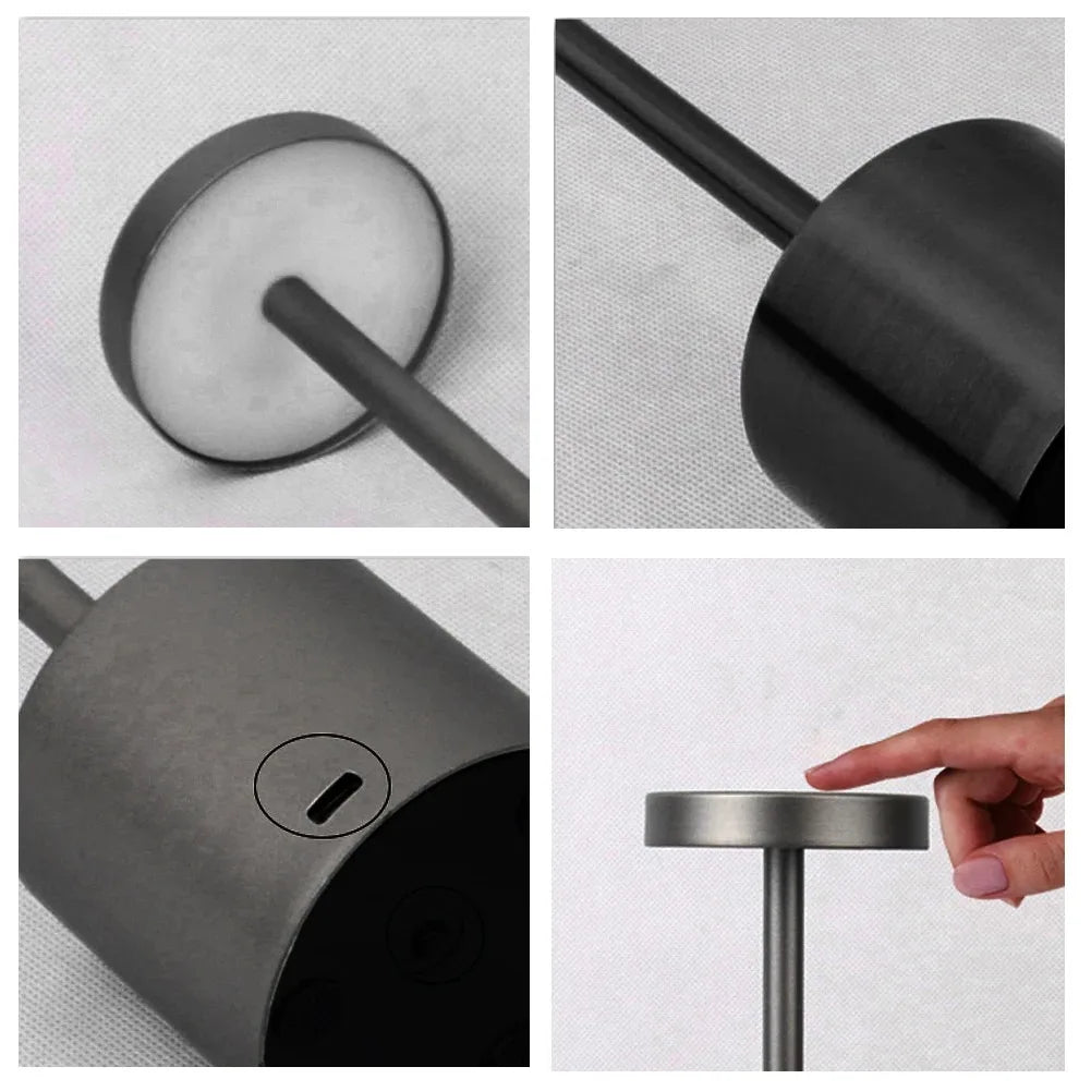 Modern Metallic Table Lamp | Sleek Design with Wireless Convenience 6