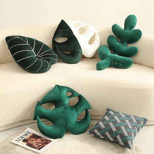 Leaf-Shaped Plush Pillow | Soft and Cuddly Nature-Inspired Decor 1
