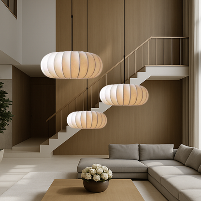 Silk Pendant Light | Handmade Minimalist Design for Modern Spaces 4