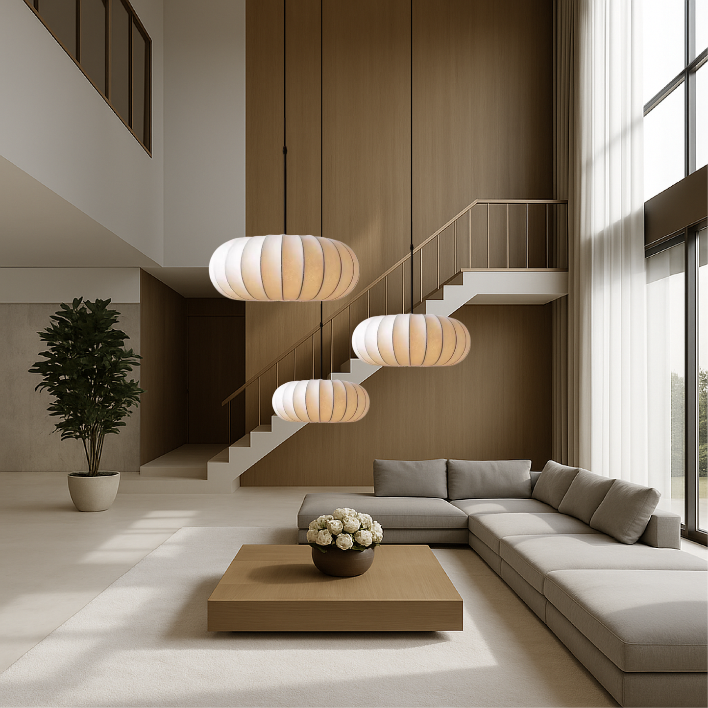Silk Pendant Light | Handmade Minimalist Design for Modern Spaces 7