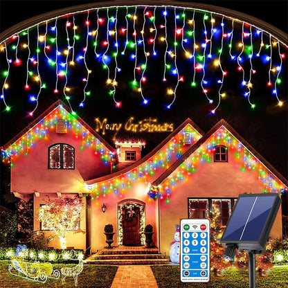 Solar Icicle Lights | 8 Modes for Enchanting Outdoor Decor 0