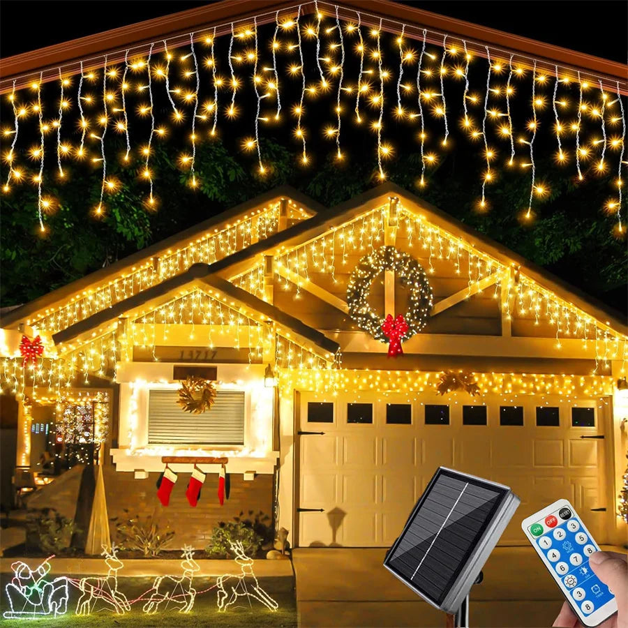Solar Icicle Lights | 8 Modes for Enchanting Outdoor Decor 6