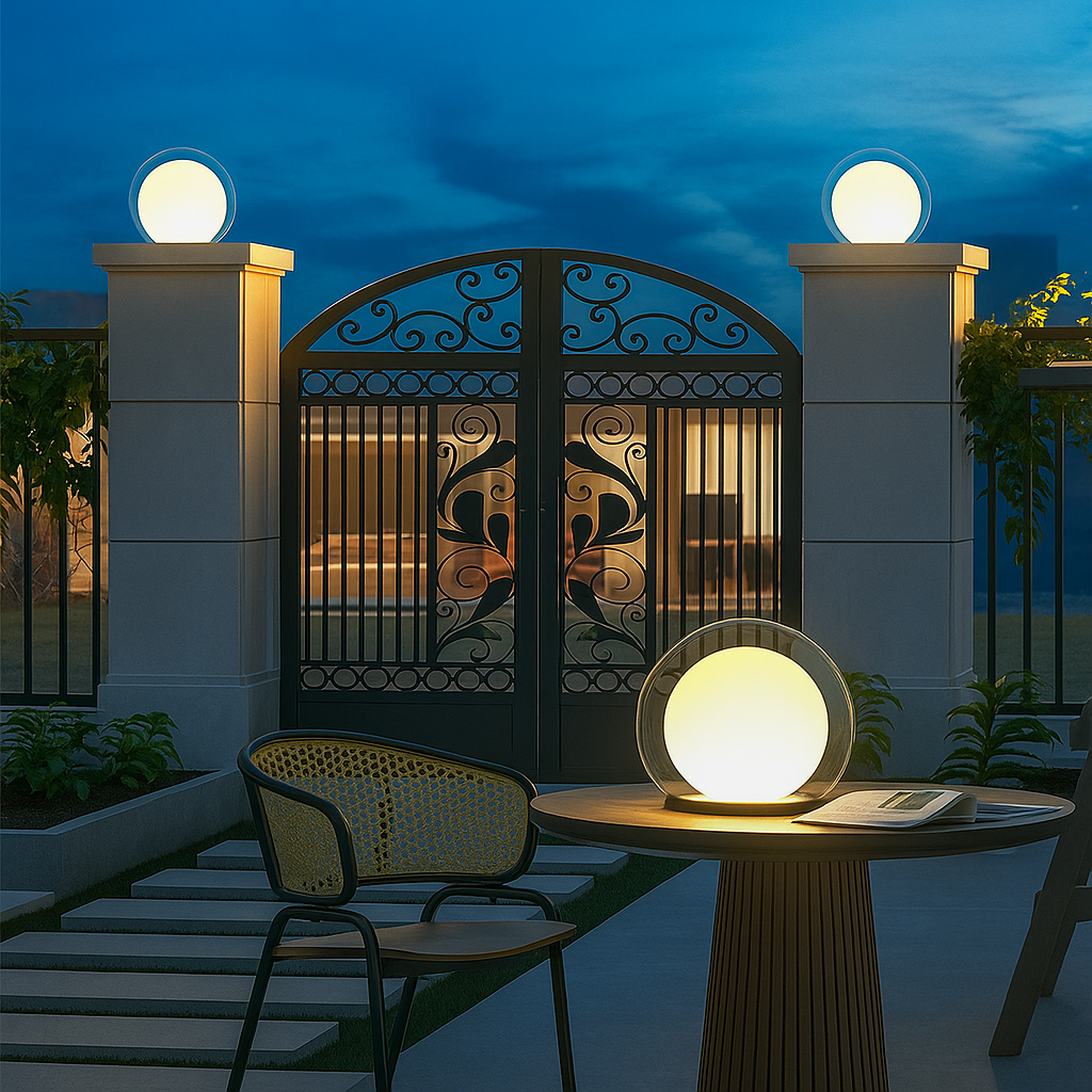 Solar Moon Lamp | Elegant Design for Outdoor Ambiance 2