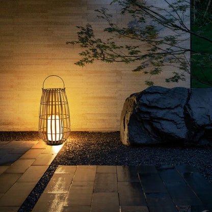 Solar Outdoor Lamp | Handmade Rattan Design for Patios 2