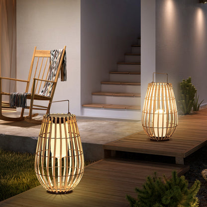Solar Outdoor Lamp | Handmade Rattan Design for Patios 4