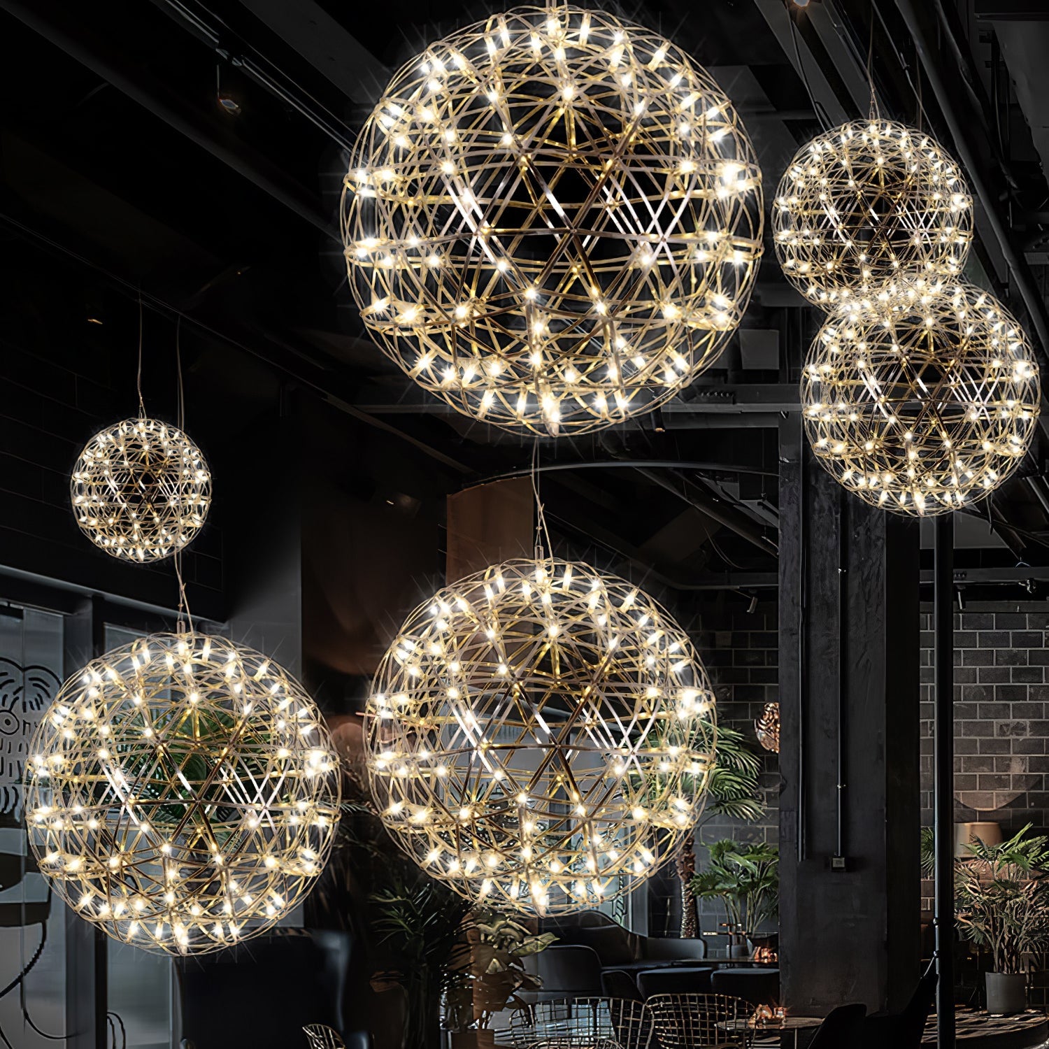 Spark Ball Pendant Light | Elegant Sphere Design with Warm LED Glow 7