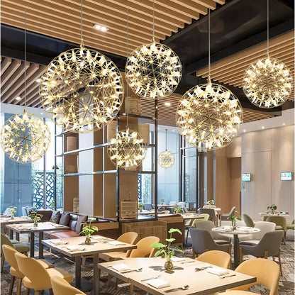 Spark Ball Pendant Light | Elegant Sphere Design with Warm LED Glow 8