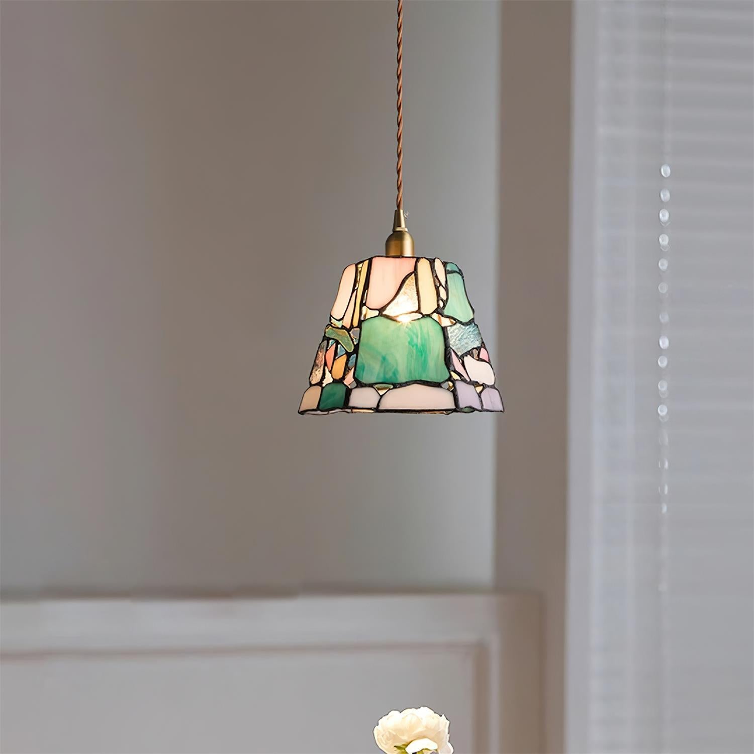 Stained Glass Pendant Lighting | Elegant Kitchen Island Fixture 3