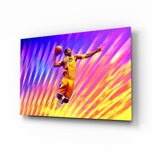 Kobe Bryant: Flight of Colors Glass Wall Art || Designer Collection