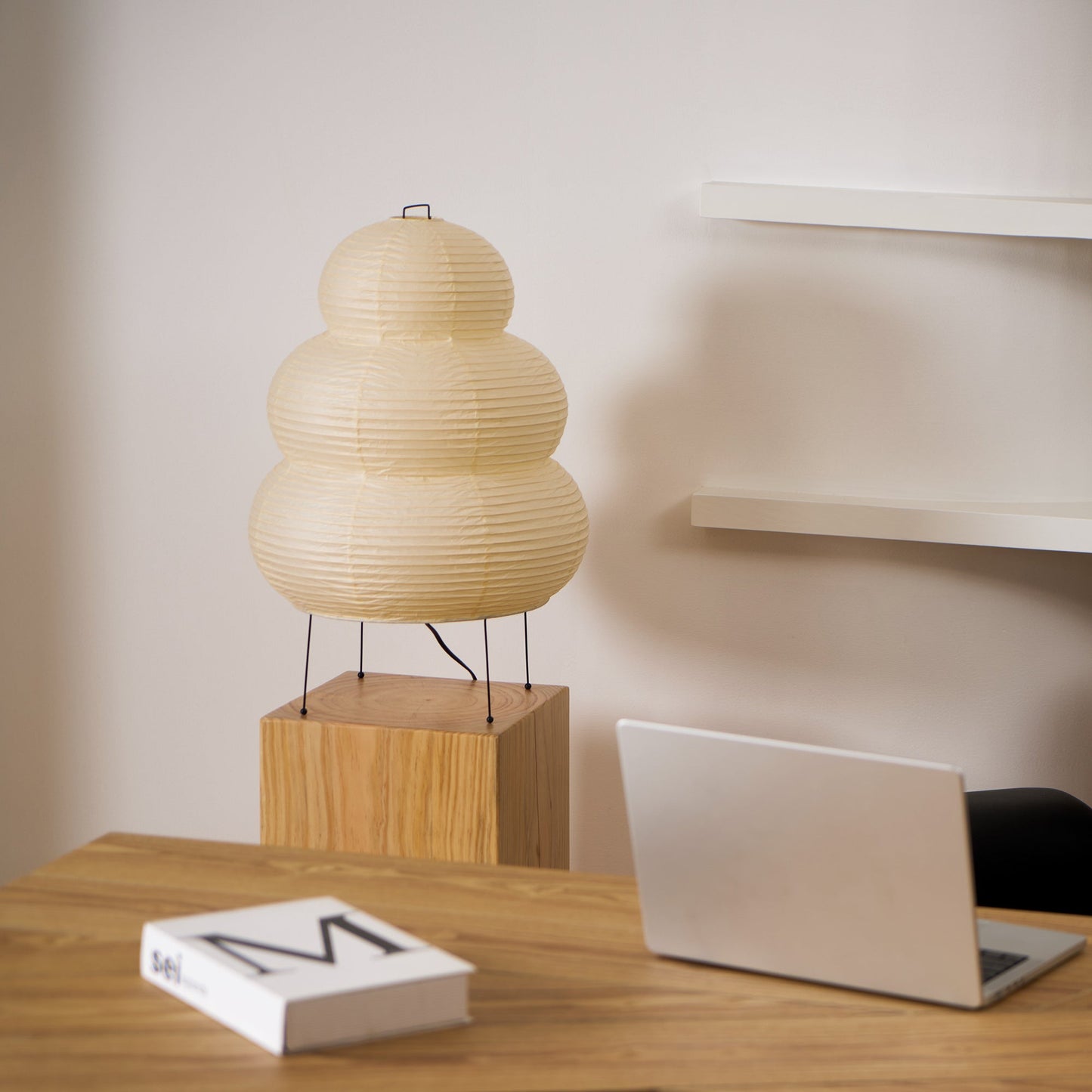 Paper Table Lamp | Elegant Japanese Lantern Design with Soft Lighting 6