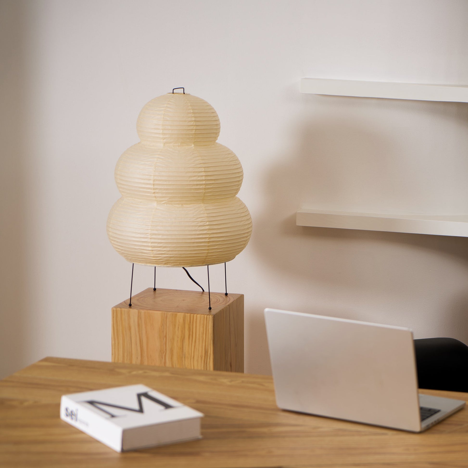 Paper Table Lamp | Elegant Japanese Lantern Design with Soft Lighting 6