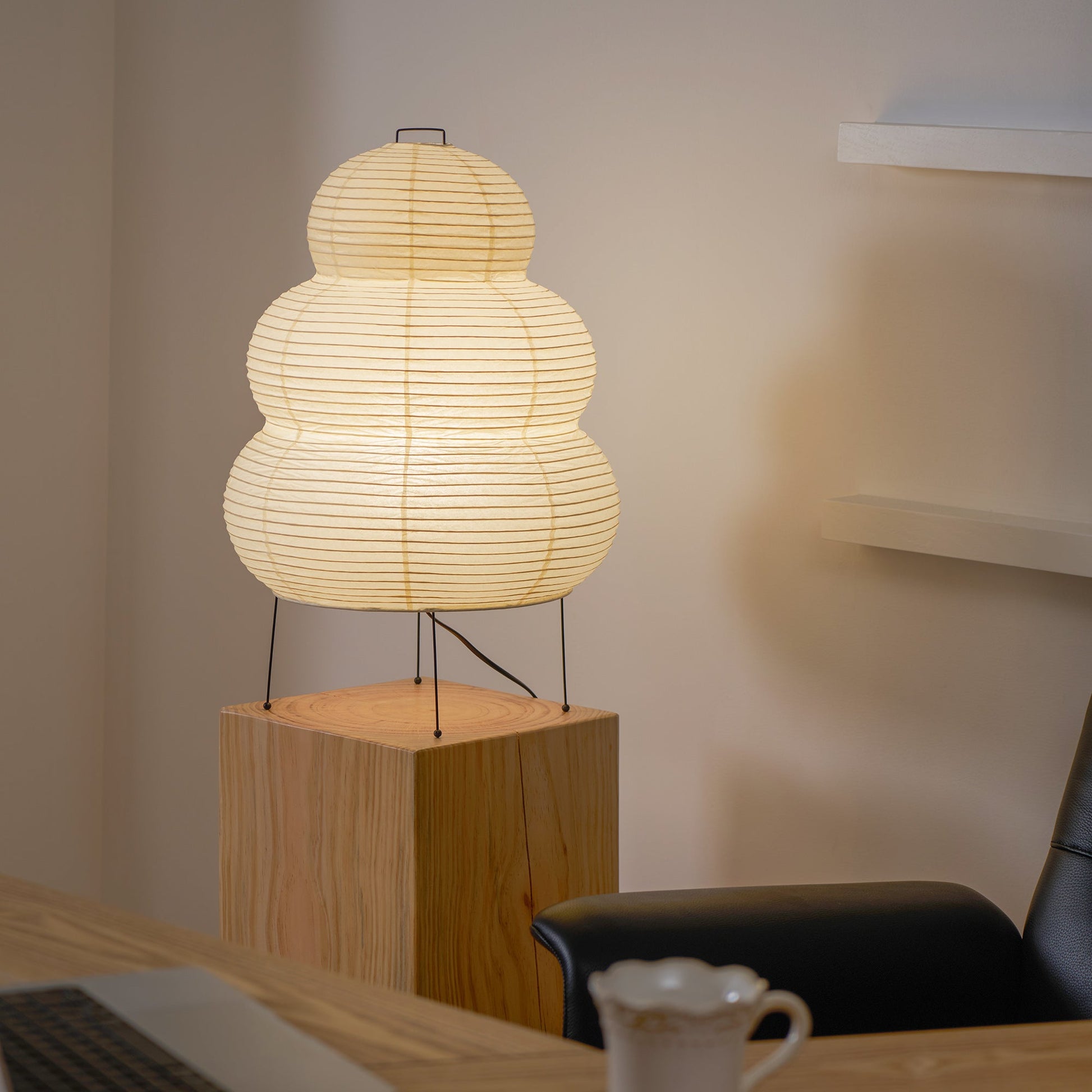 Paper Table Lamp | Elegant Japanese Lantern Design with Soft Lighting 7