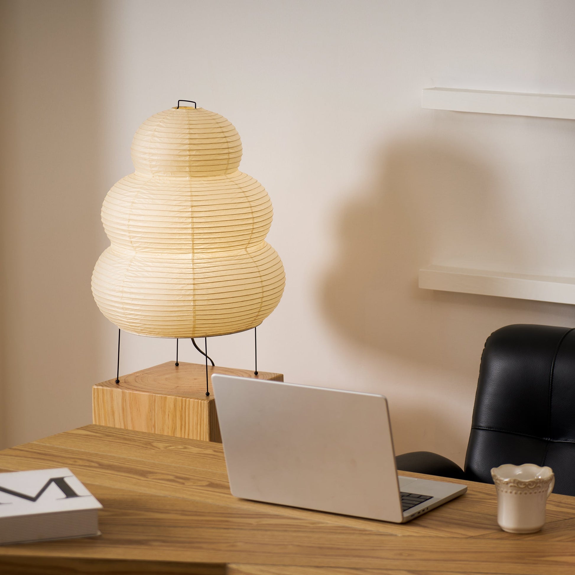 Paper Table Lamp | Elegant Japanese Lantern Design with Soft Lighting 8