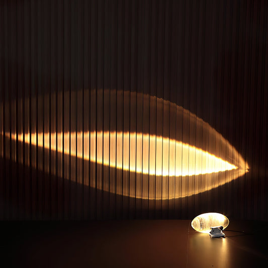 Table Lamp | Unique Oval Glass Design with Integrated LED Lighting 1