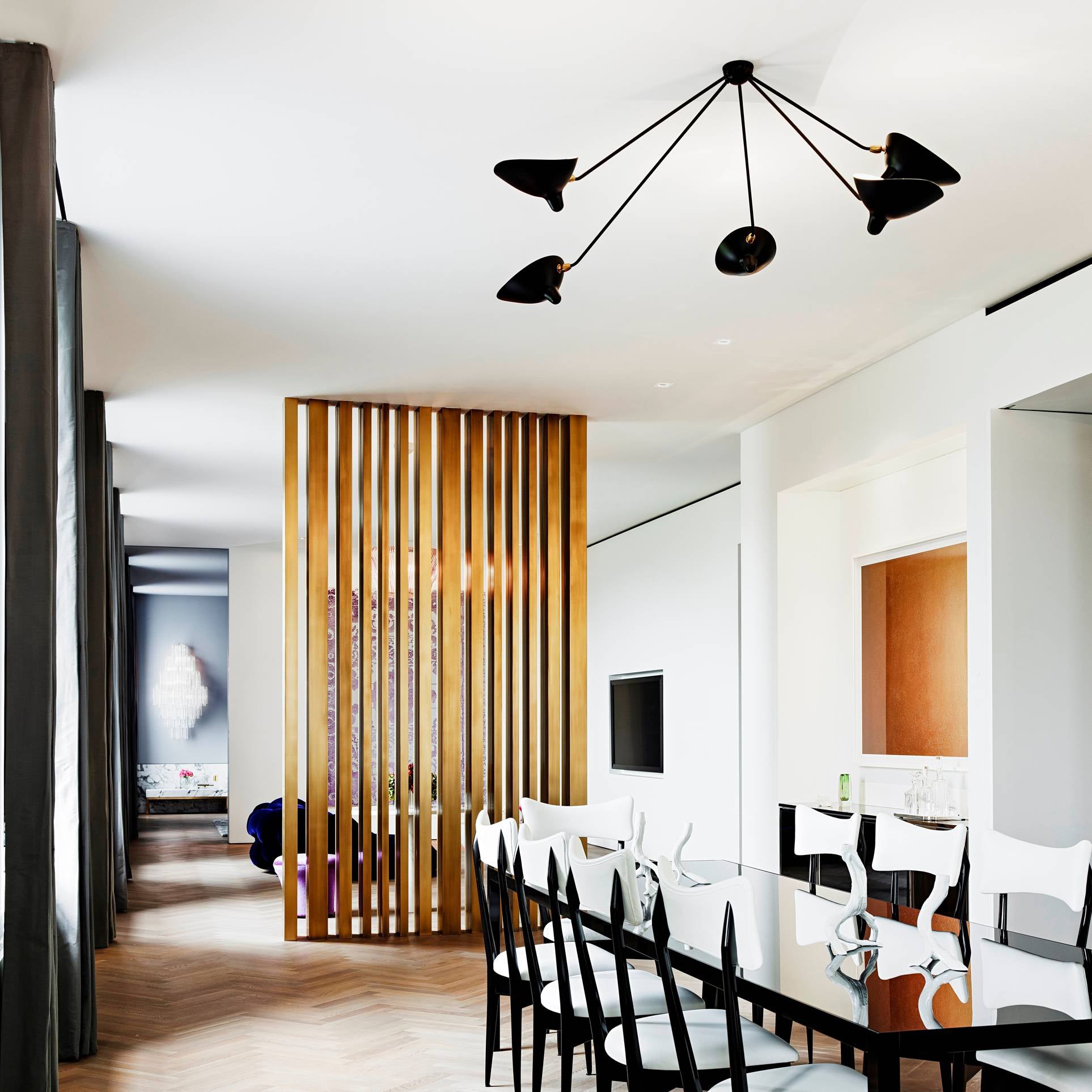 Ceiling Light Fixture | Three Arm Design with Dynamic Sculptural Style 3