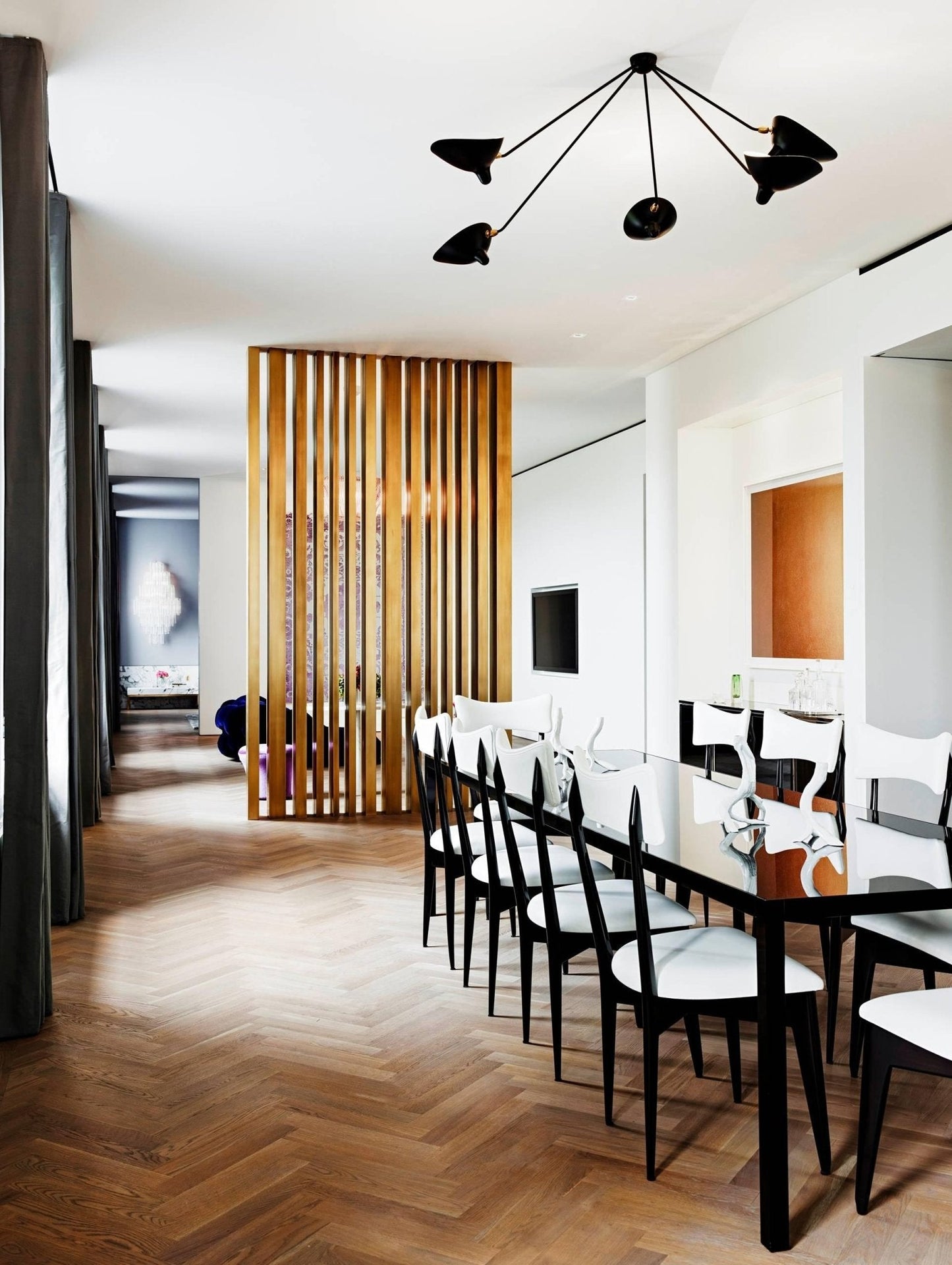 Ceiling Light Fixture | Three Arm Design with Dynamic Sculptural Style 9