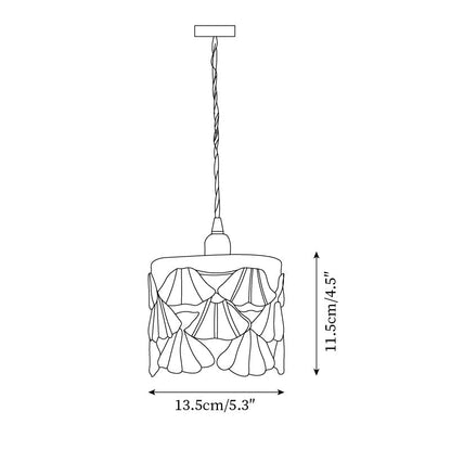 Tiffany Pendant Light | Handmade Glass Shade with Brass Detail 4