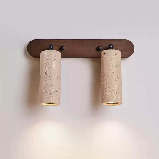 Travertine Wall Sconce | Rotatable Design for Flexible Lighting 0