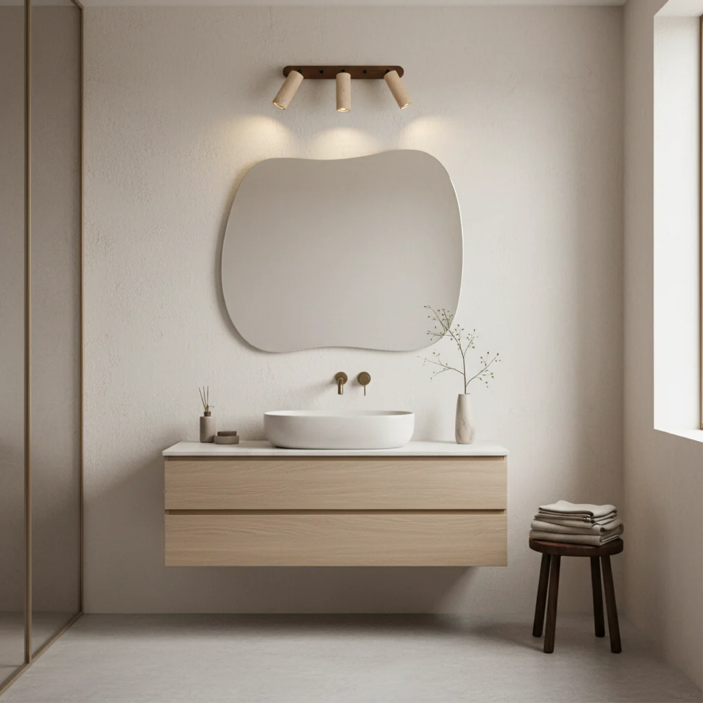 Travertine Wall Sconce | Rotatable Design for Flexible Lighting 2
