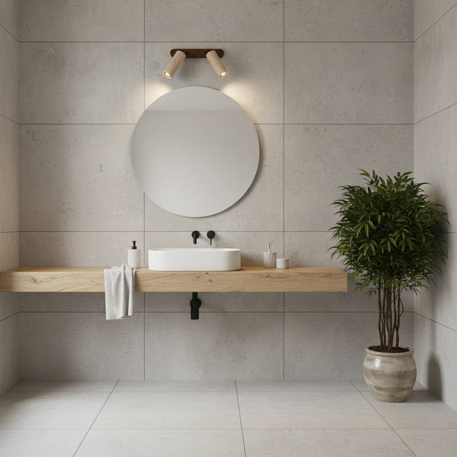 Travertine Wall Sconce | Rotatable Design for Flexible Lighting 4