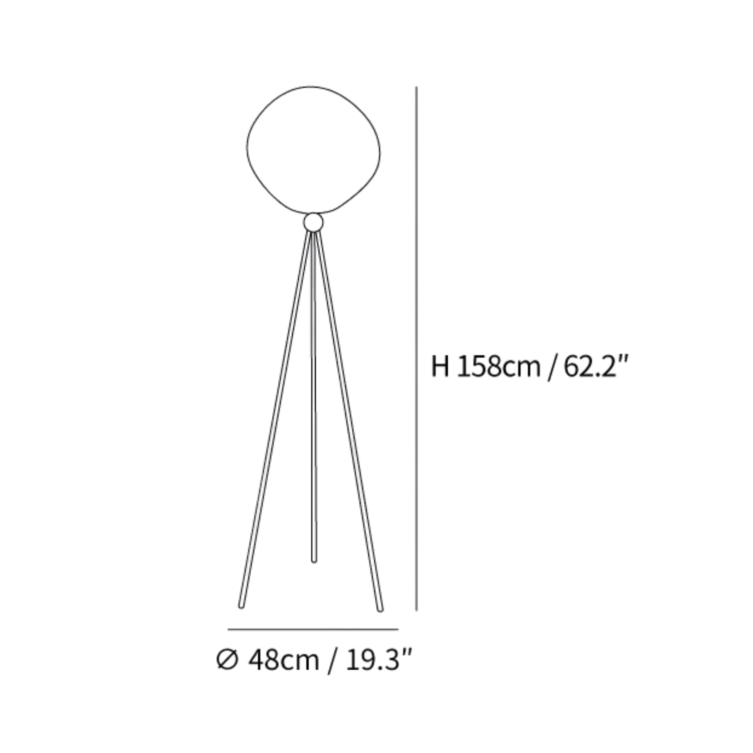 Tripod Floor Lamp | Unique Spherical Shade for Modern Living Room Lighting 3