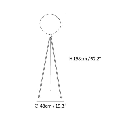 Tripod Floor Lamp | Unique Spherical Shade for Modern Living Room Lighting 3