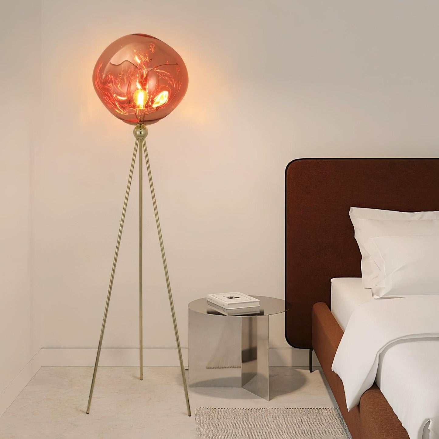 Tripod Floor Lamp | Unique Spherical Shade for Modern Living Room Lighting 4