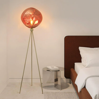Tripod Floor Lamp | Unique Spherical Shade for Modern Living Room Lighting 4