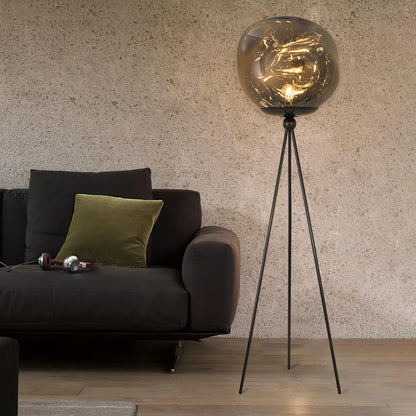 Tripod Floor Lamp | Unique Spherical Shade for Modern Living Room Lighting 7