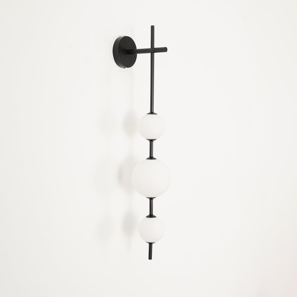 Vertical Glass Globe Wall Sconce | Dimmable Elegant Lighting with Gold Finish 13