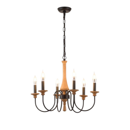 Vintage Chandelier | Elegant Wood and Iron Design for Bedrooms 0