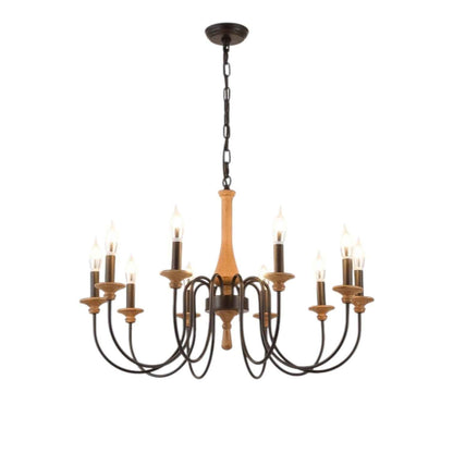 Vintage Chandelier | Elegant Wood and Iron Design for Bedrooms 5