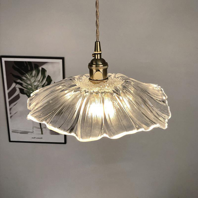 Vintage Floral Glass Pendant Light | Elegant Retro Design 15