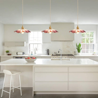 Vintage Floral Glass Pendant Light | Elegant Retro Design 3